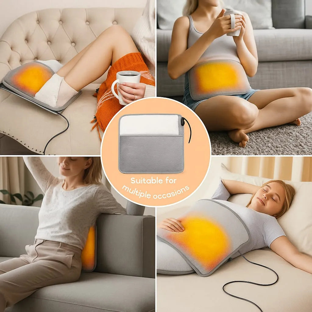 USB Electric Foot Warmer Heating Pad – Soft Plush Heated Foot Mat for Winter