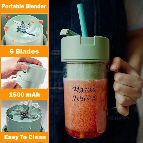 2 in 1 Straw Juicer Blender