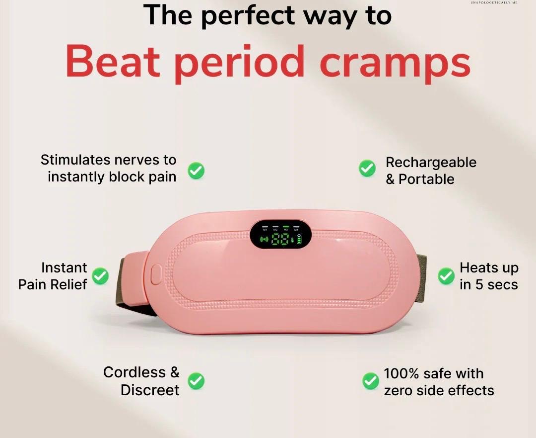 Period Cramp Relief Heating & Massager Belt | Electric Belt Massage For Women And Girls (1 Year Warranty)